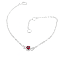Sterling Silver July Birthstone Childs Bracelet