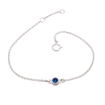 Sterling Silver September Birthstone Childs Bracelet