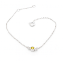 Sterling Silver November Birthstone Childs Bracelet