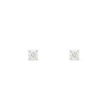 Sterling Silver April CZ Stud Earrings