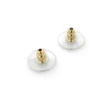 Gold Plated Centre Silicon Earrings Backs Pair