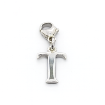Sterling Silver Plain Initial "T" Charm