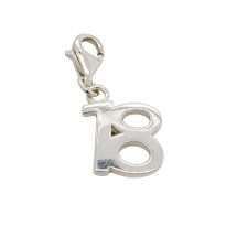 Sterling Silver "18" Charm