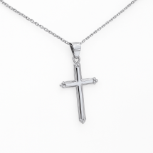 Sterling Silver Childrens Plain Cross And Chain