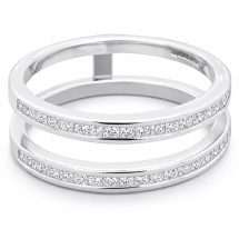18ct Gold Channel Diamond Keeper Ring