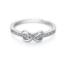 Sterling Silver Childrens CZ Infinity Symbol Dress Ring