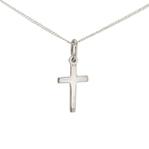 Sterling Silver Children's Plain Cross And Chain