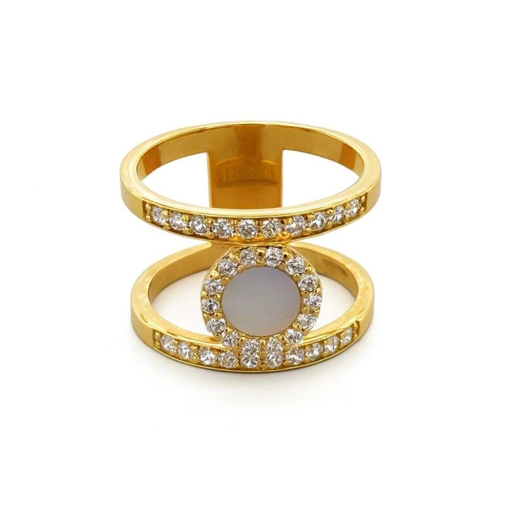 PC2046-Paul-Costello-Sterling-silver-gold-plated-ring-front-image