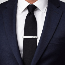 Silver Plated Matt And Polish Tie Bar