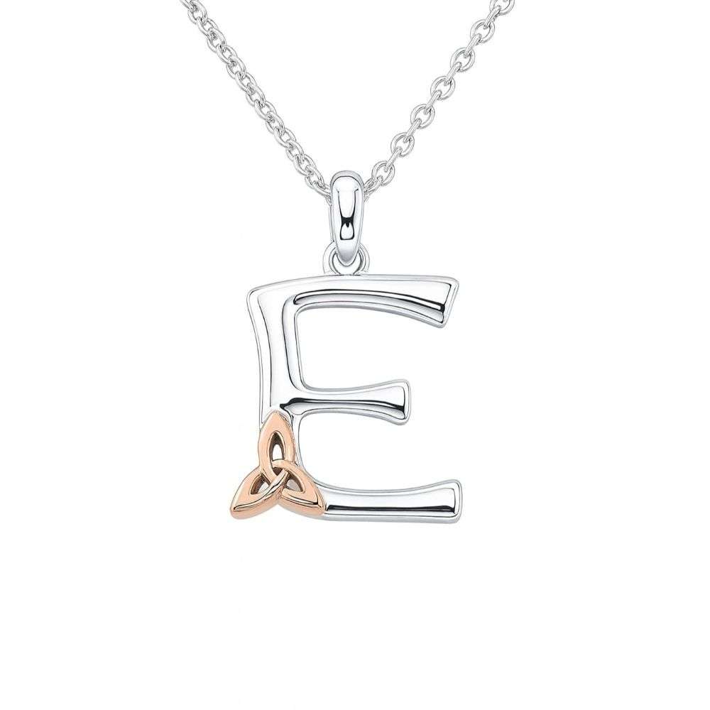 PS-01000E-sterling-silver-Celtic-initial-E-on-chain-with-trinity-knot-design-flat-image PS-01000E-sterling-silver-Celtic-initial-E-on-chain-with-trinity-knot-design-flat-image
