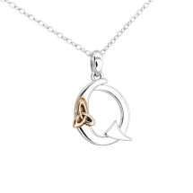 Sterling Silver Celtic "Q" Initial And Chain