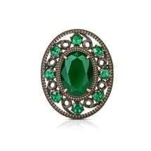 Newbridge Green Oval Antique Brooch B88420