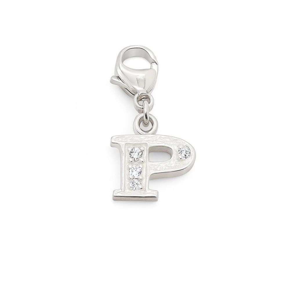 BU0400-P-sterling-silver-cz-set-letter-P-initial-charm-front-image BU0400-P-sterling-silver-cz-set-letter-P-initial-charm-front-image
