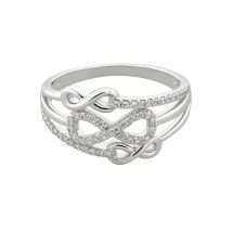 Sterling Silver Triple CZ Infinity Symbol Dress Ring
