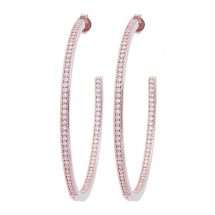Bronzallure Rose Gold CZ Hoop Earrings WSBZ00349.W