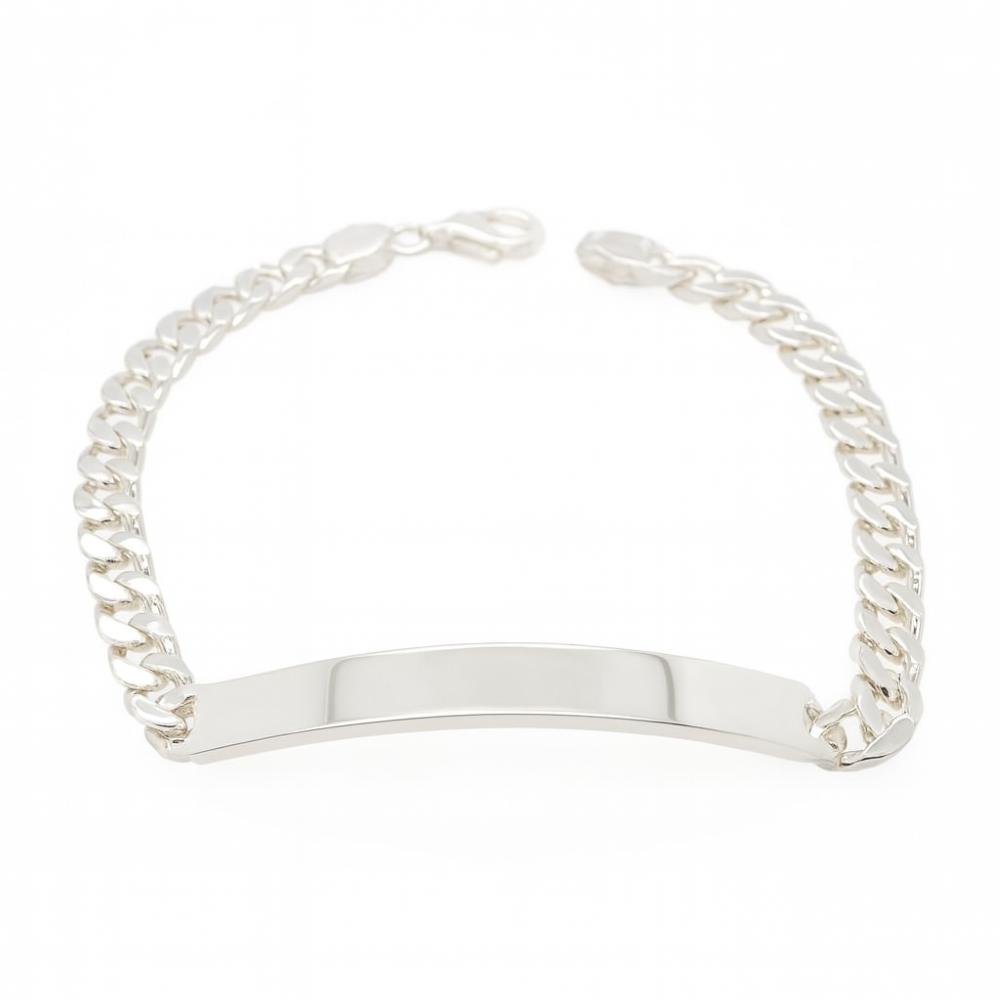 B1401627-Sterling-Silver-Gents-20cm-Curb-Link-Identity-Bracelet-main-image B1401627-Sterling-Silver-Gents-20cm-Curb-Link-Identity-Bracelet-main-image