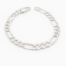Sterling Silver Gents Figaro Links Bracelet