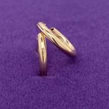 9ct Yellow Gold Polished Tube Hoop Earrings