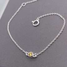 Sterling Silver November Birthstone Childs Bracelet