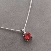 Sterling Silver January CZ Birthstone Pendant