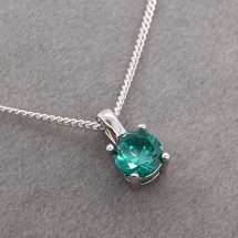 Sterling Silver June CZ Birthstone Pendant