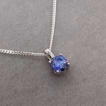 Sterling Silver December CZ Birthstone Pendant