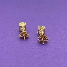 9ct Yellow Gold Peridot CZ August Stud Earrings