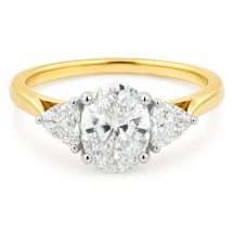 18ct Gold "Galaxy" 1.50ct Oval Trilliant Lab Diamond Ring