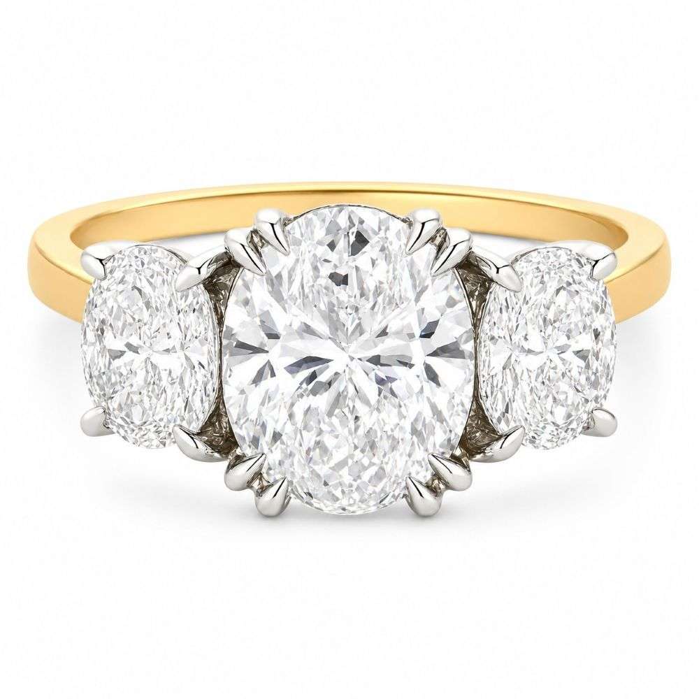 R5403-9265LGY18-18ct-Gold-2.50ct-Oval-Lab-Diamond-3-Stone-Graduated-Ring-front-image R5403-9265LGY18-18ct-Gold-2.50ct-Oval-Lab-Diamond-3-Stone-Graduated-Ring-front-image