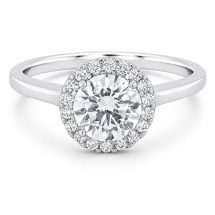 Platinum "Kismet" 1.15cts Round Lab Diamond Ring