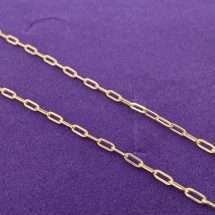 9ct Yellow Gold Paper Chain Link 18 Inch Chain