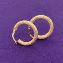 9ct Yellow Gold Diamond Cut Large Creole Earrings