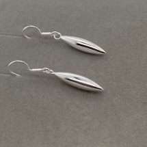 Sterling Silver Polished Drop Earrings