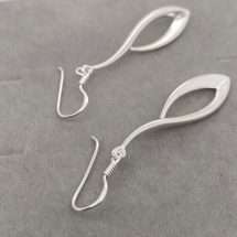 Sterling Silver Polished Drop Earrings