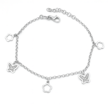 Sterling Silver Childs Adjustable Charm Bracelet