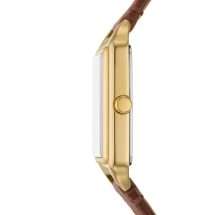 Fossil Raquel Womens Gold Leather Strap Watch ES5303