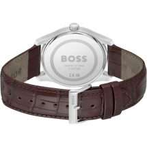 Hugo Boss Mens Principle Steel Leather Watch 1514114