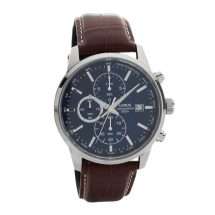 Lorus Mens Steel Case Leather Strap Watch RM337DX9