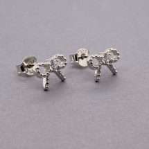 Sterling Silver Childrens Small Bow Stud Earrings