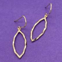 9ct Yellow Gold Diamond Cut Twist Hoop Earrings