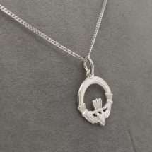 Sterling Silver Claddagh Pendant And Chain