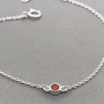 Sterling Silver January Birthstone Childs Bracelet