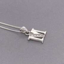 Sterling Silver CZ Initial