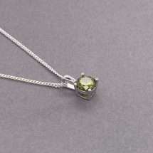 Sterling Silver August CZ Birthstone Pendant