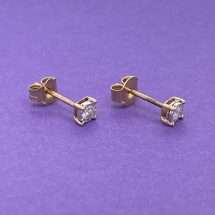 9ct Yellow Gold 0.15ct Diamond Stud Earrings