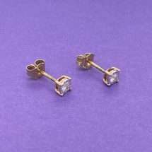9ct Yellow Gold 0.18ct Diamond Stud Earrings