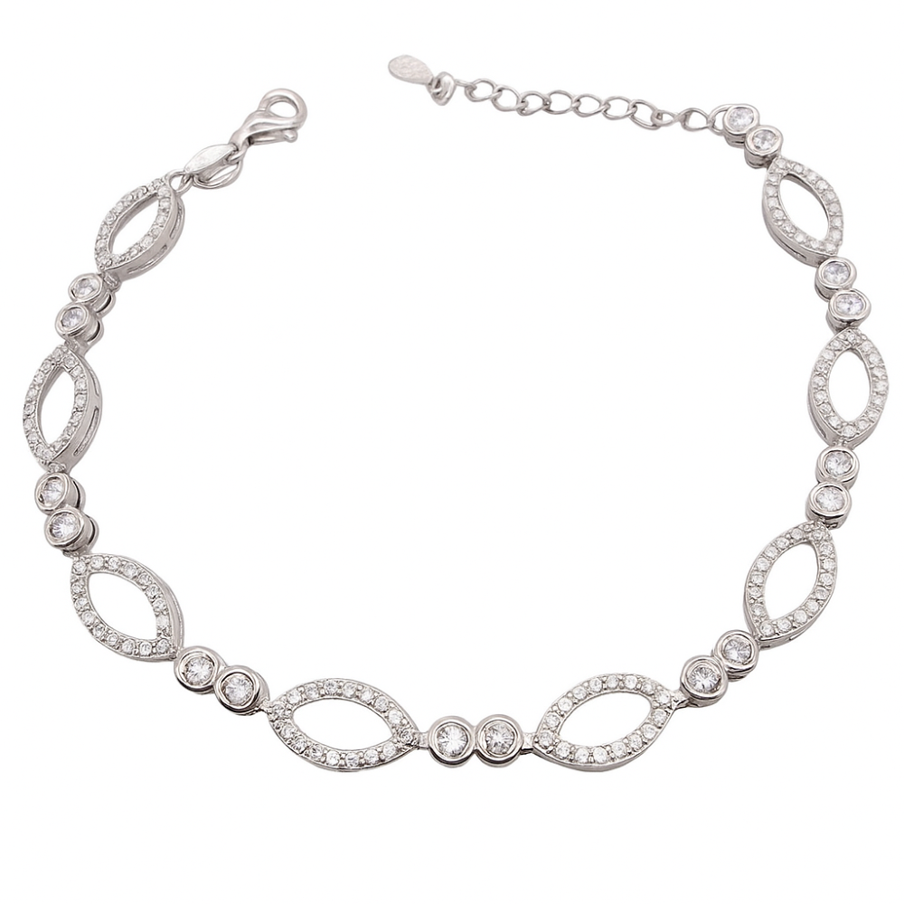 B2201993-sterling-silver-cz-set-open-marquise-shape-links-front-image