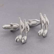 Silver Plated Music Notes Cufflinks