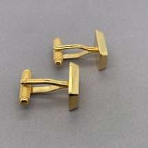 Gold Plated Ingot Stamped Cufflinks