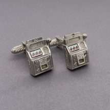 Silver Plated Slot Machine Cufflinks